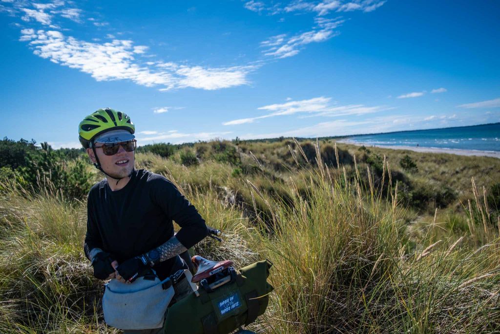 Alex Buck, Pelago Ambassador on a Bikepacking trip in Denmark.