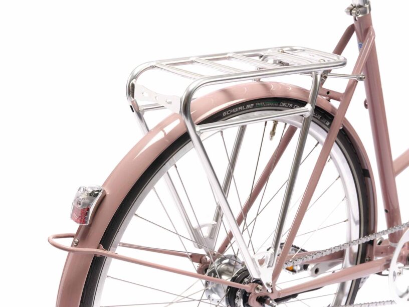 Pelago Bicycles Cargo Rear rack Polished diagonal Brooklyn Rosa