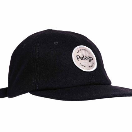 Pelago Bicycles black baseball cap with Natura Nordic logo