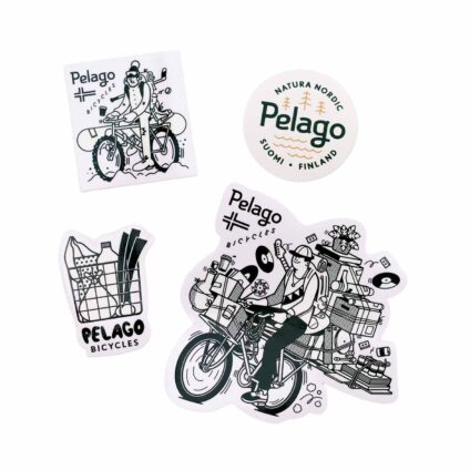 Pelago Sticker set with four mixed and fun stickers with Cargo theme