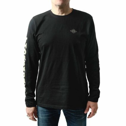 Pelago Thorsmörk long sleeve t-shirt in black color with sleeve prints