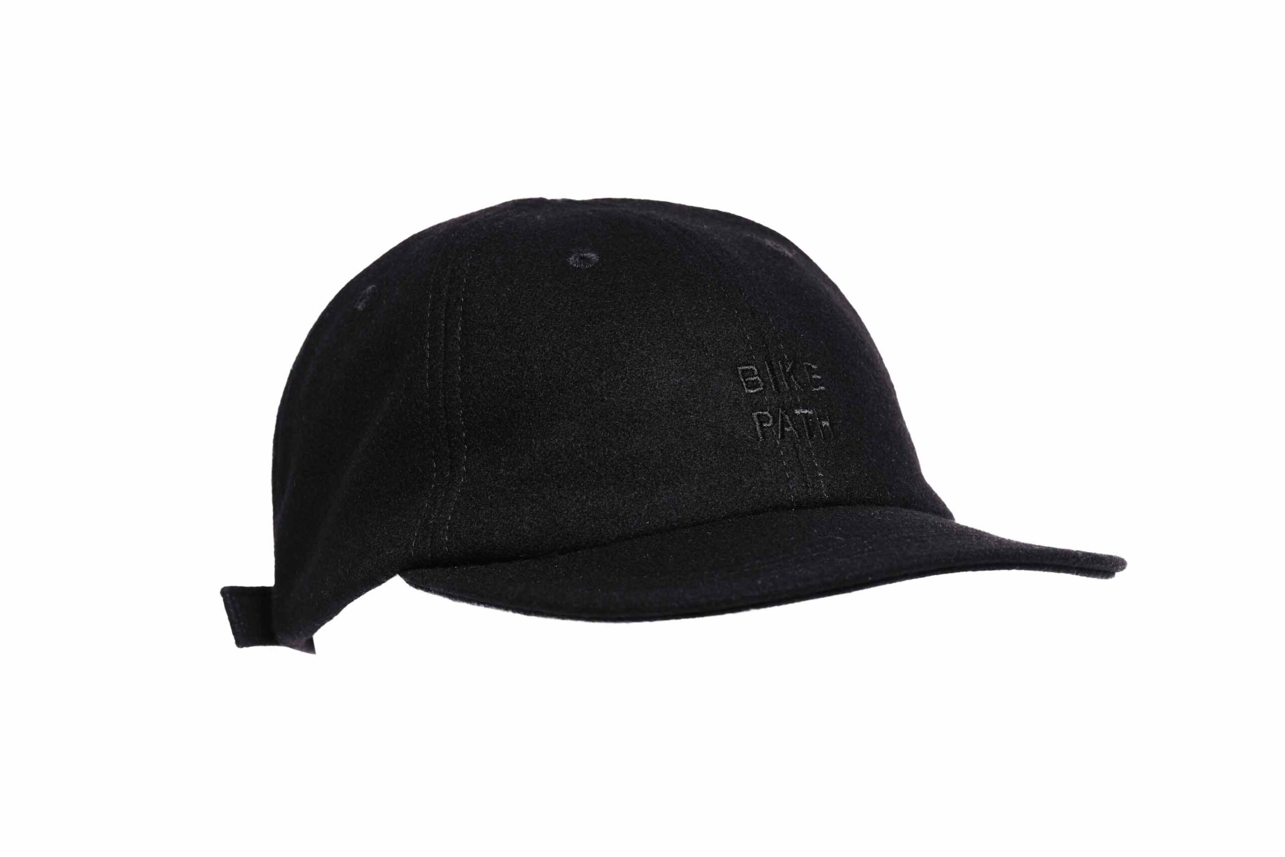 Pelago_cap_bike_path Pelago Bicycles black woolen baseball cap with embroided Bike Path logo